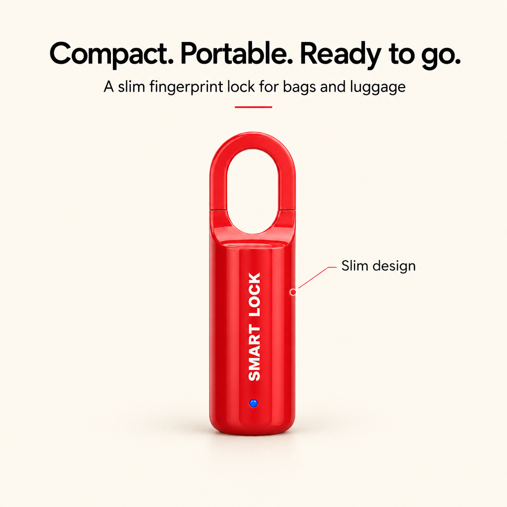Professional red fingerprint lock feature image